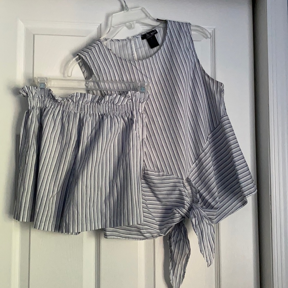 Aqua shirt set